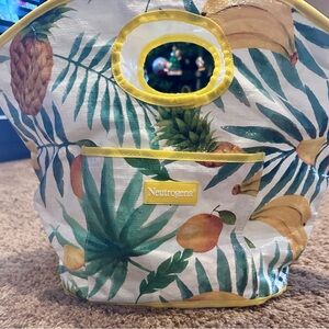 Neutrogena Tropical Print Lined Cooler Tote bag.